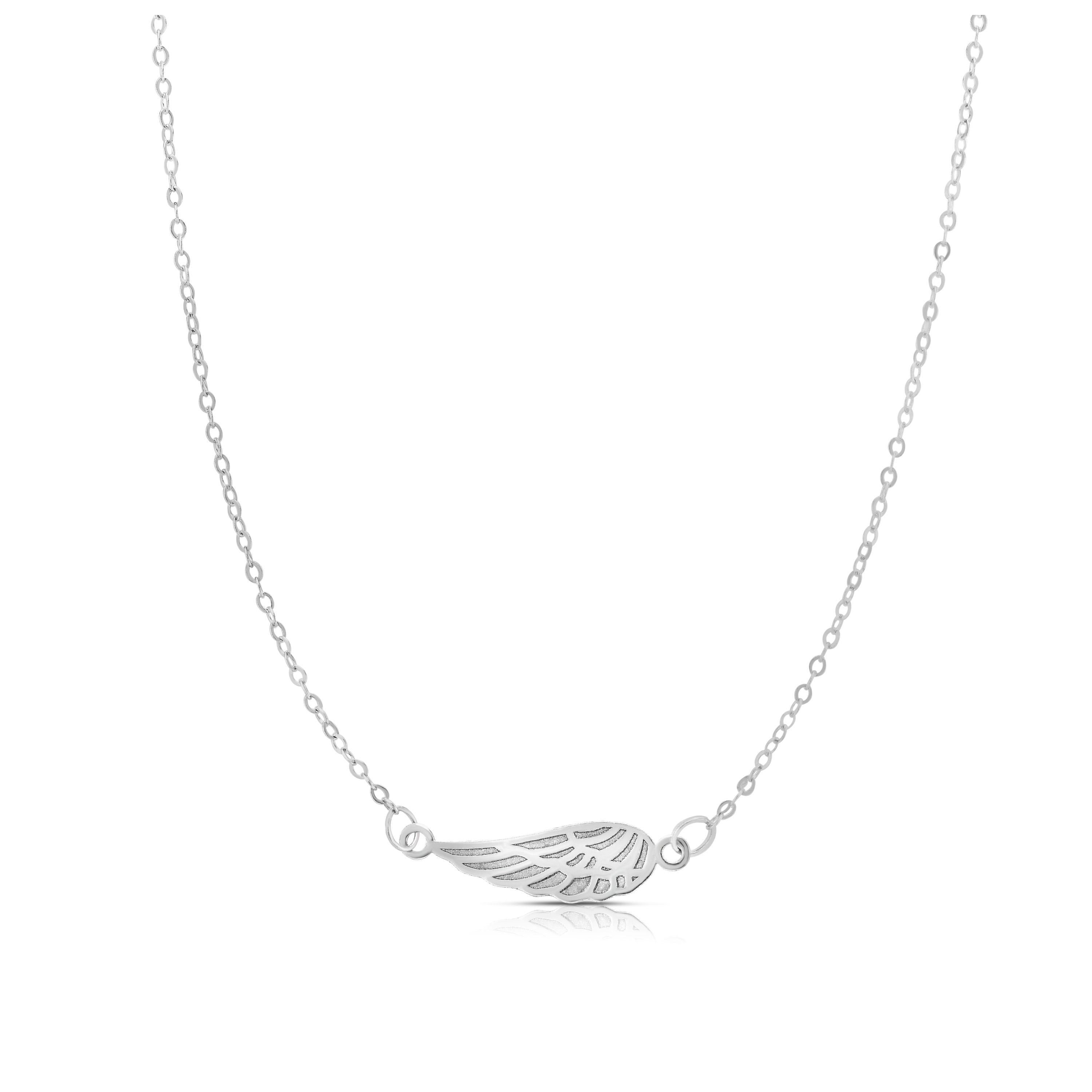 14k Minimalist Gold Guardian Angel Wing Necklace