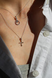 14k Gold Diamond Floating Cluster Necklace