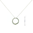 14K White Gold Diamond Circle Pendant Necklace