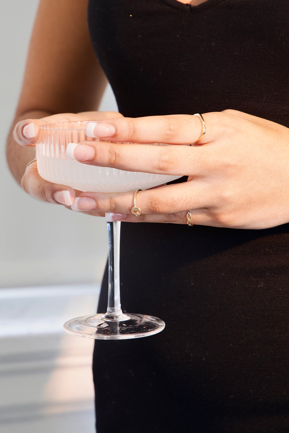 Minimalist Solid Gold Dainty Stacking Wedding Band