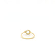 Minimalist Solid Gold Dainty Crescent Moon & Star Gold Stacking Band Ring