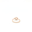 Minimalist Solid Gold Dainty Crescent Moon & Star Gold Stacking Band Ring