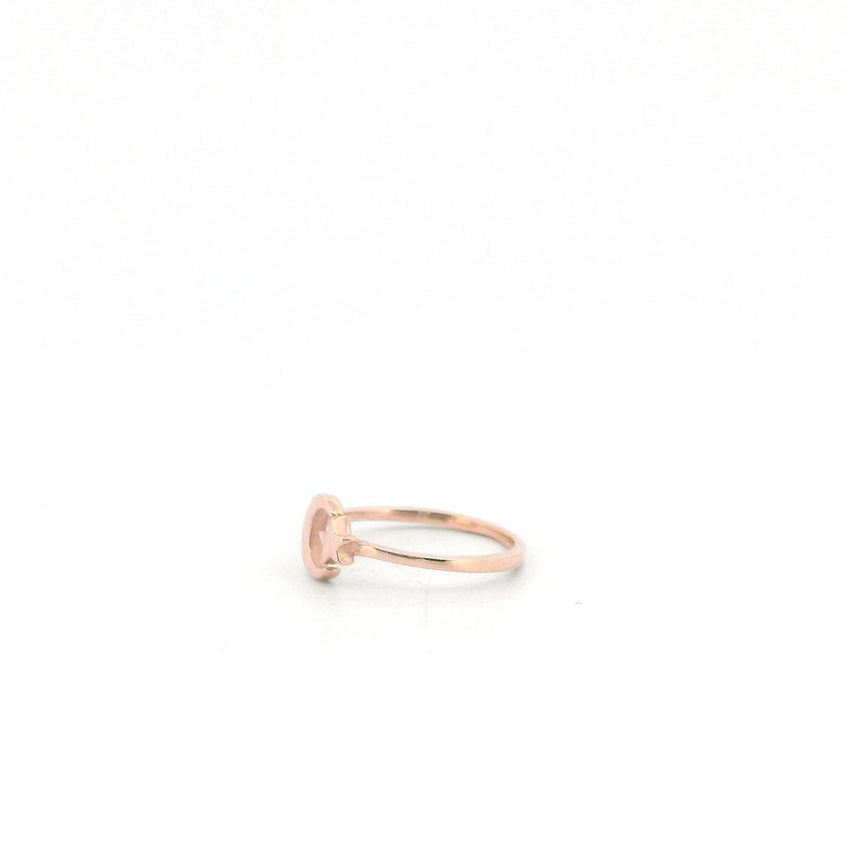 Minimalist Solid Gold Dainty Crescent Moon & Star Gold Stacking Band Ring