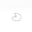 Minimalist Solid Gold Dainty Open Cross Ring