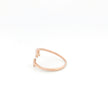 Minimalist Solid Gold Dainty Open Cross Ring