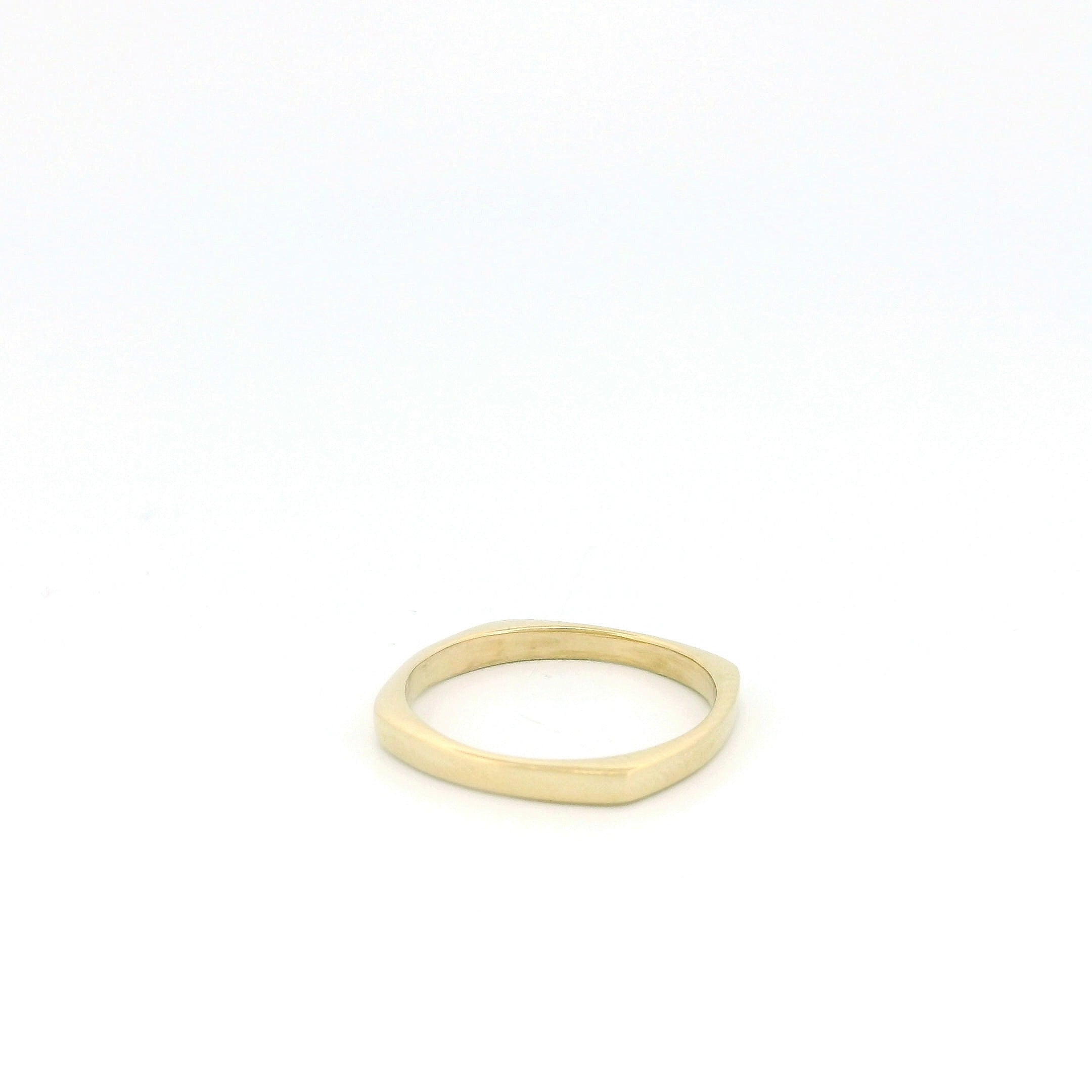 Minimalist Solid Gold Dainty Stacking Wedding Band