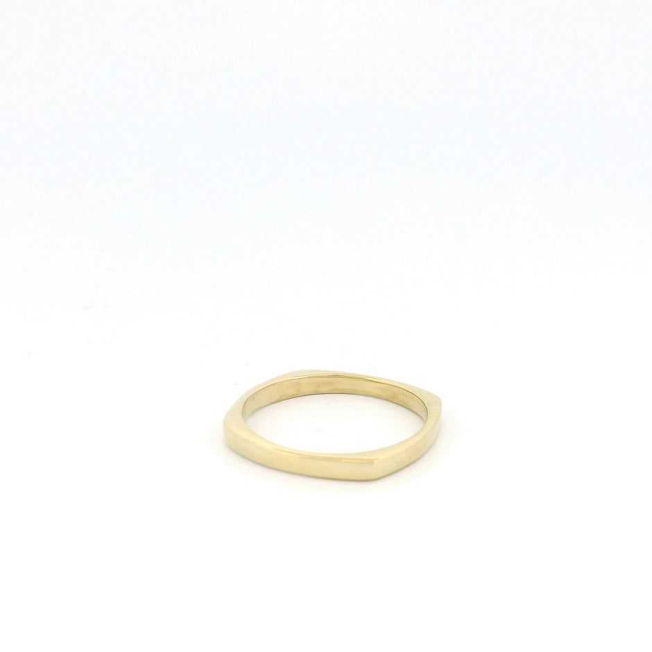 Minimalist Solid Gold Dainty Stacking Wedding Band