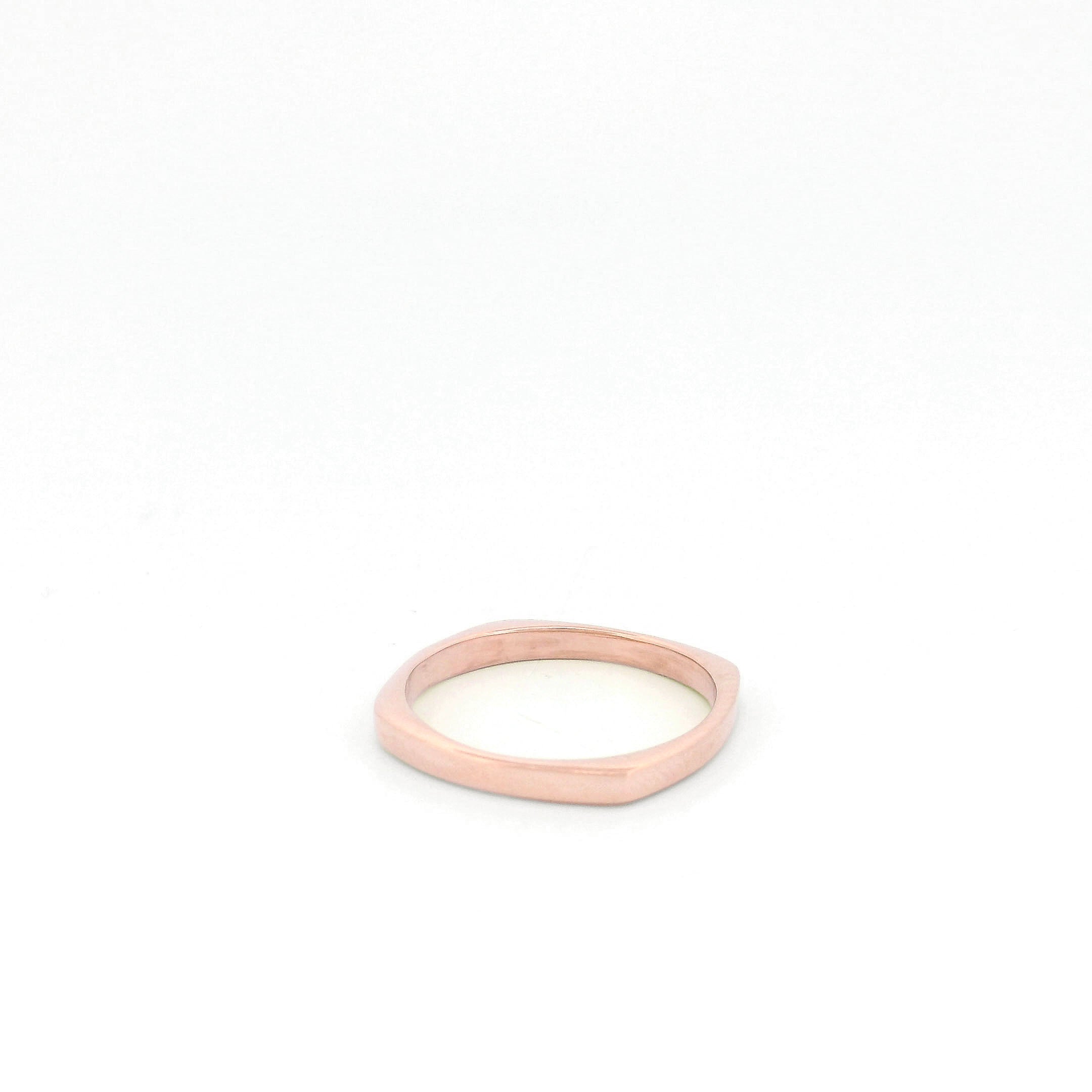 Minimalist Solid Gold Dainty Stacking Wedding Band