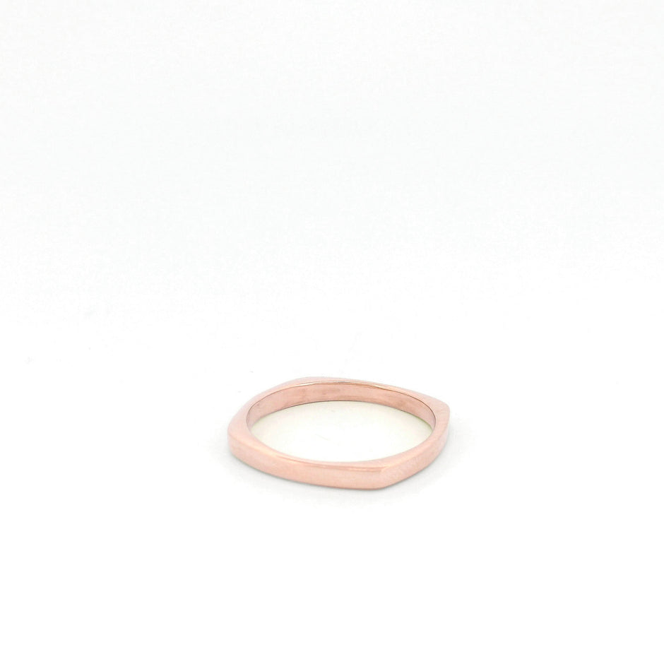 Minimalist Solid Gold Dainty Stacking Wedding Band