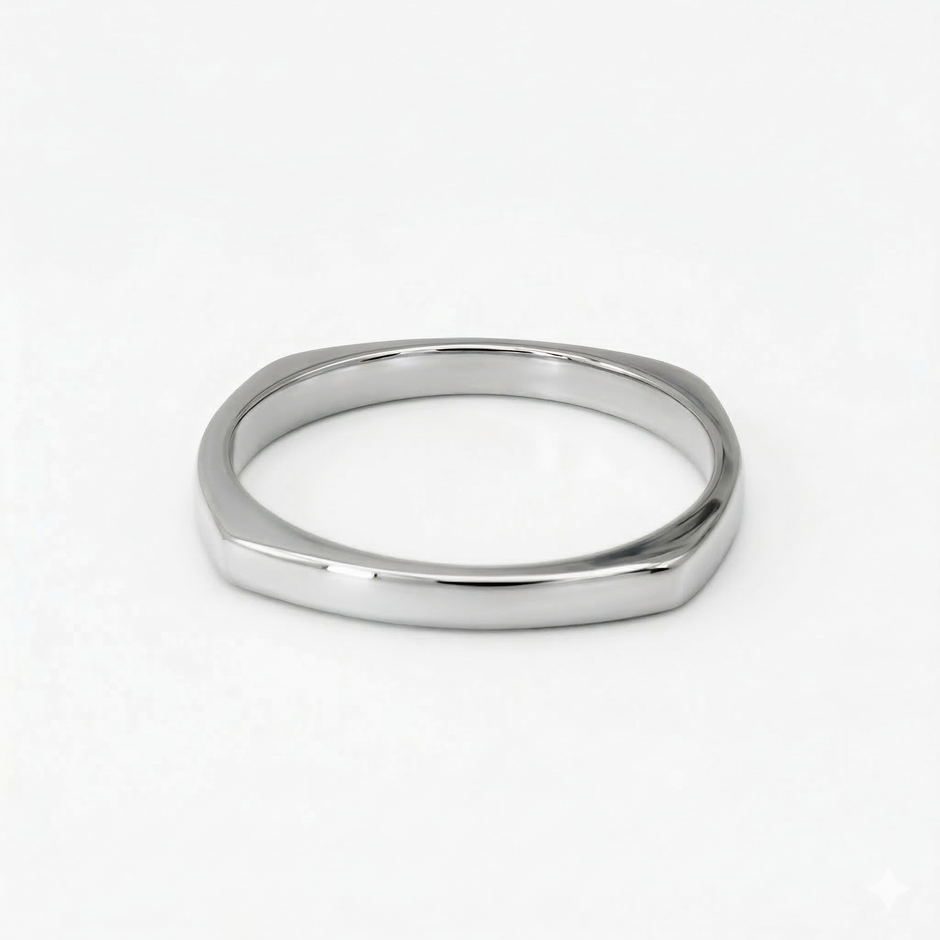 Minimalist Solid Gold Dainty Stacking Wedding Band