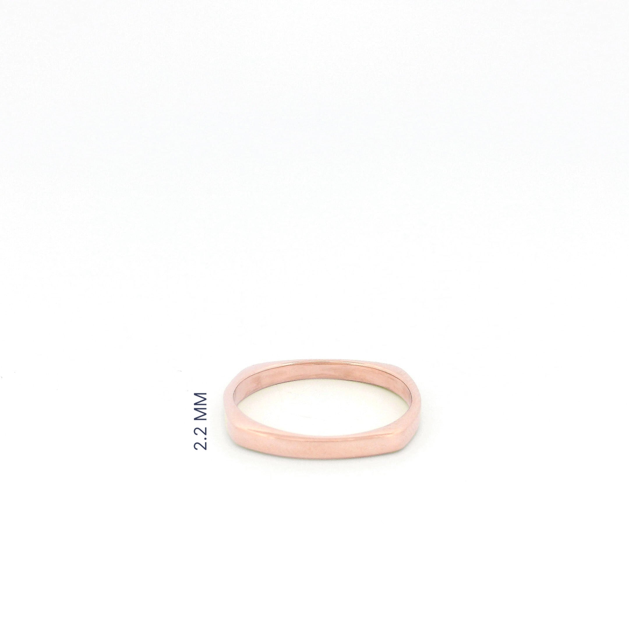 Minimalist Solid Gold Dainty Stacking Wedding Band