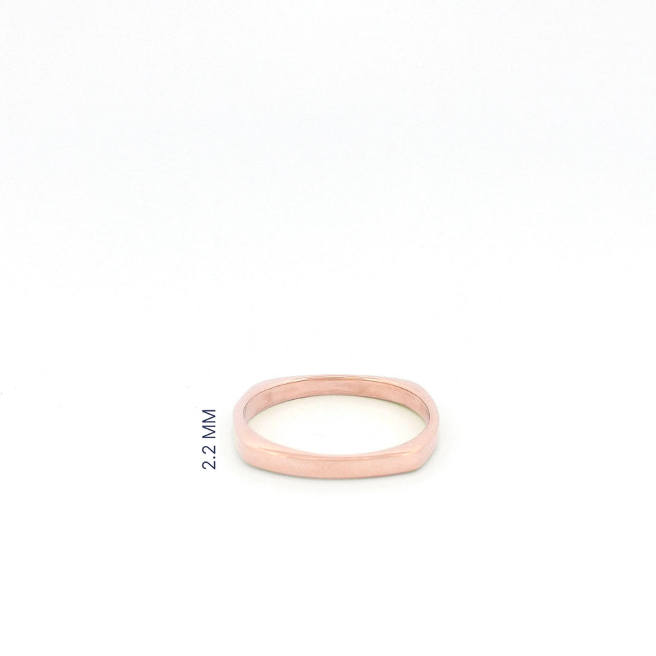 Minimalist Solid Gold Dainty Stacking Wedding Band