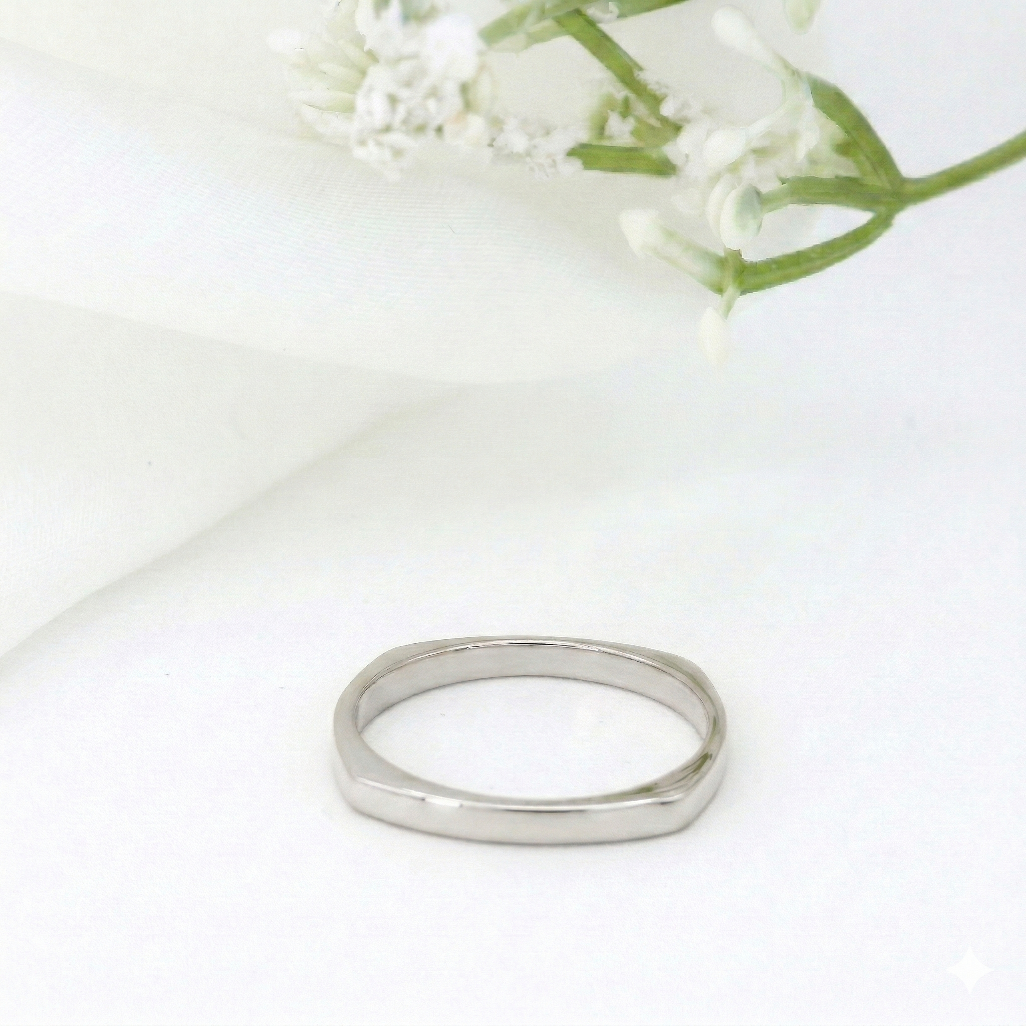 Minimalist Solid Gold Dainty Stacking Wedding Band
