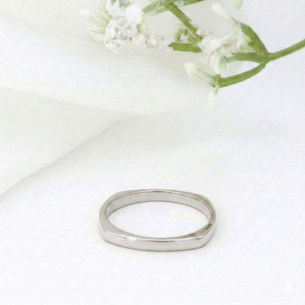 Minimalist Solid Gold Dainty Stacking Wedding Band