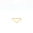 Minimalist Solid Gold Dainty Chevron V Shape Stacking Ring