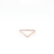 Minimalist Solid Gold Dainty Chevron V Shape Stacking Ring