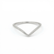Minimalist Solid Gold Dainty Chevron V Shape Stacking Ring