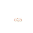 Minimalist Solid Gold Dainty Braided Gold Stacking Band Ring