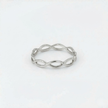 Minimalist Solid Gold Dainty Braided Gold Stacking Band Ring
