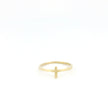 Minimalist Solid Gold Dainty Cross Christian Faith Ring