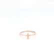 Minimalist Solid Gold Dainty Cross Christian Faith Ring