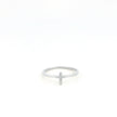 Minimalist Solid Gold Dainty Cross Christian Faith Ring