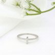 Minimalist Solid Gold Dainty Cross Christian Faith Ring