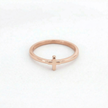 Minimalist Solid Gold Dainty Cross Christian Faith Ring