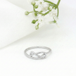 Minimalist Solid Gold Dainty Infinity Love Knot Ring