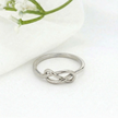Minimalist Solid Gold Dainty Infinity Love Knot Ring