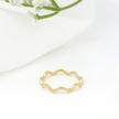 Minimalist Solid Gold Dainty ZigZag Wave Stacking Ring