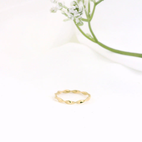 Minimalist 14K Gold Band Ring