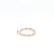 Minimalist Solid Gold Dainty Twisted Gold Stacking Band Ring