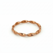Minimalist Solid Gold Dainty Twisted Gold Stacking Band Ring