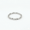Minimalist Solid Gold Dainty Twisted Gold Stacking Band Ring