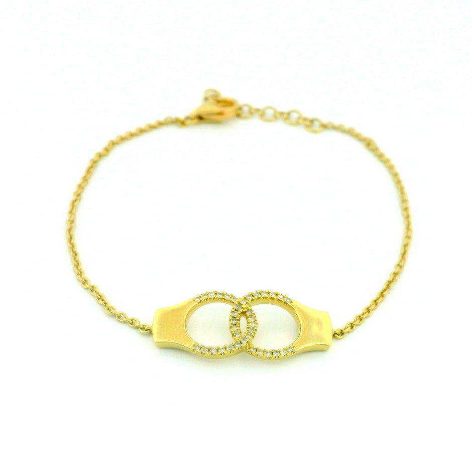 14k White or Yellow Gold Handcuff Bracelet
