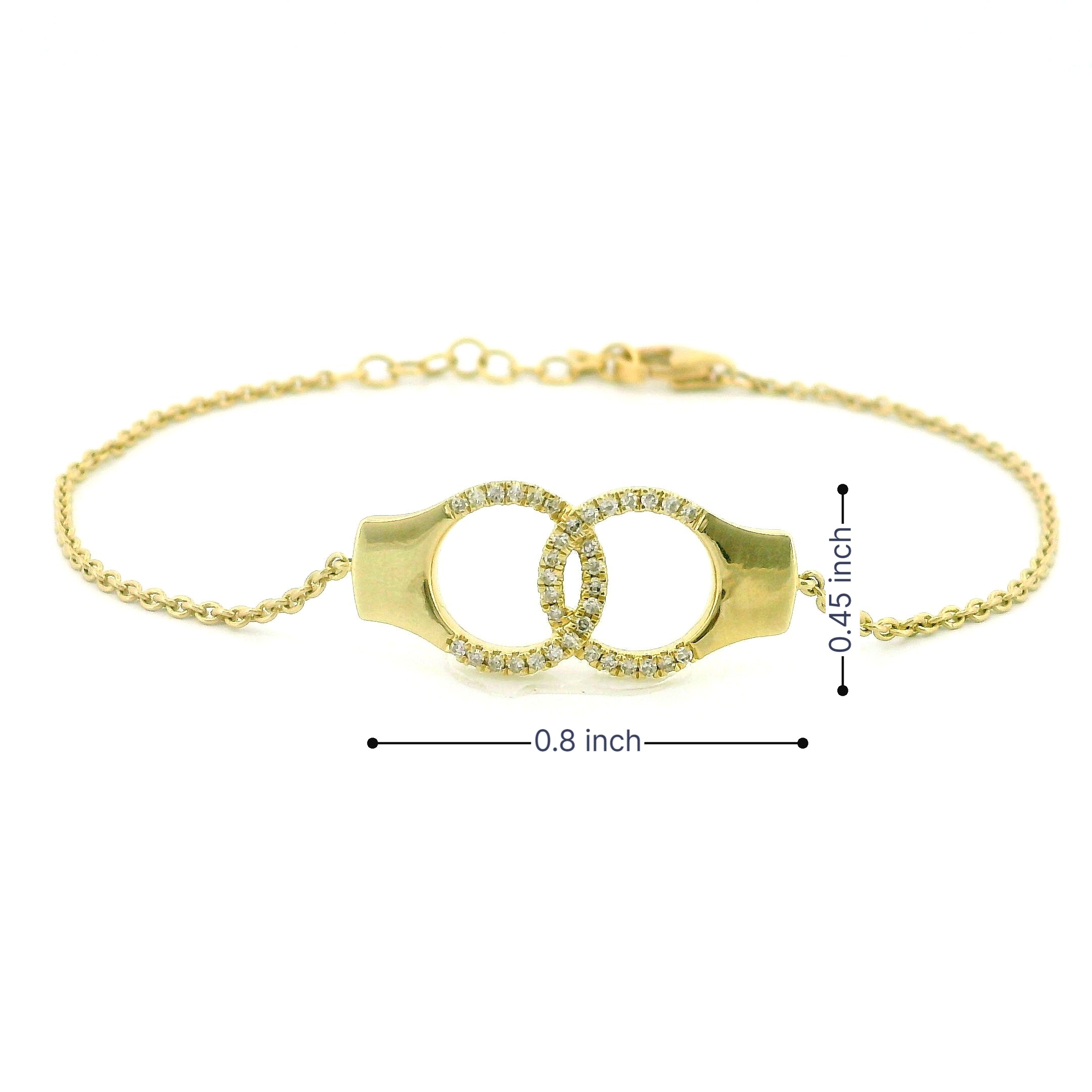 14k White or Yellow Gold Handcuff Bracelet