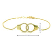 14k White or Yellow Gold Handcuff Bracelet
