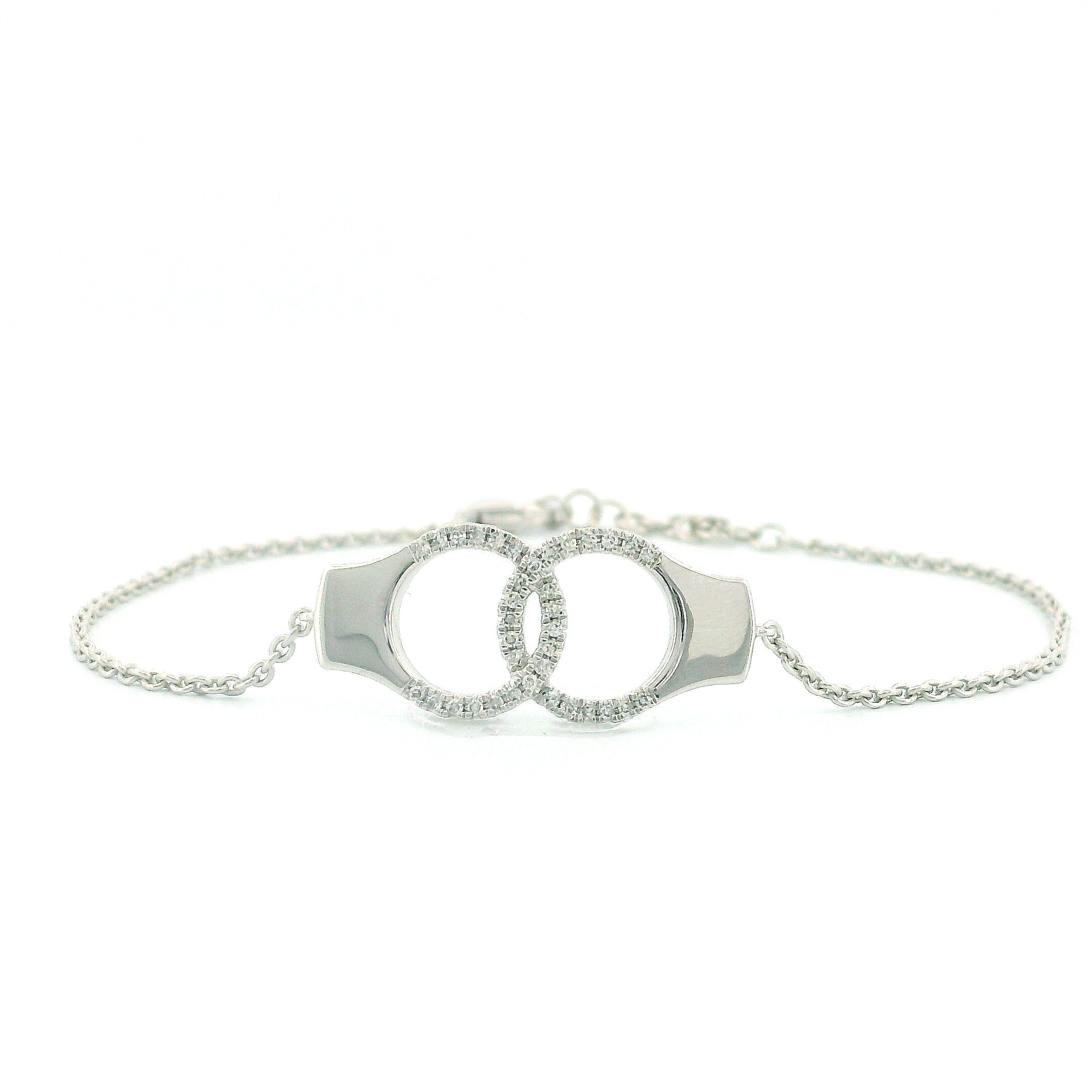 14k White or Yellow Gold Handcuff Bracelet