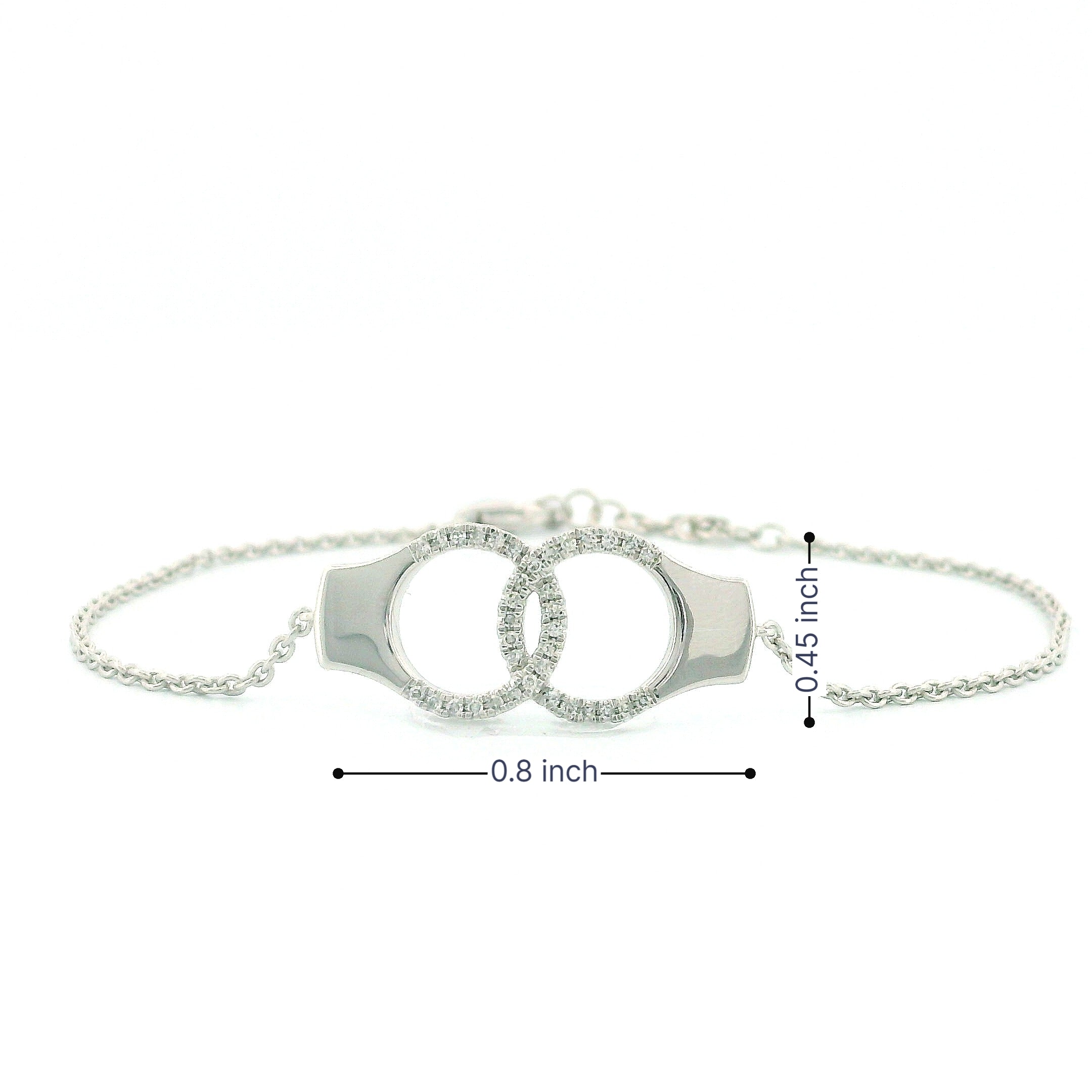 14k White or Yellow Gold Handcuff Bracelet