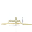 14k Yellow Gold Diamond Cross Halo Bracelet