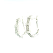 10k White Gold Double Line Hoop Earrings