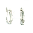 10k White Gold Double Line Hoop Earrings