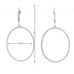 10k White Gold Diamond Hoop Earrings