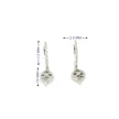 10k White Gold Diamond Hoop Earrings with Dangling Charm