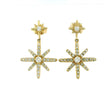10k Yellow Gold Star Diamond Earrings