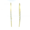 10k Yellow Gold Diamond Thread Earrings