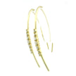 10k Yellow Gold Diamond Thread Earrings