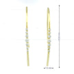 10k Yellow Gold Diamond Thread Earrings