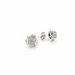 10k Gold Rose Cluster Diamond Stud Earrings